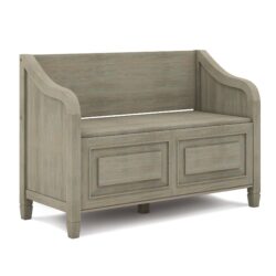 Connaught - Entryway Storage Bench - Distressed Gray