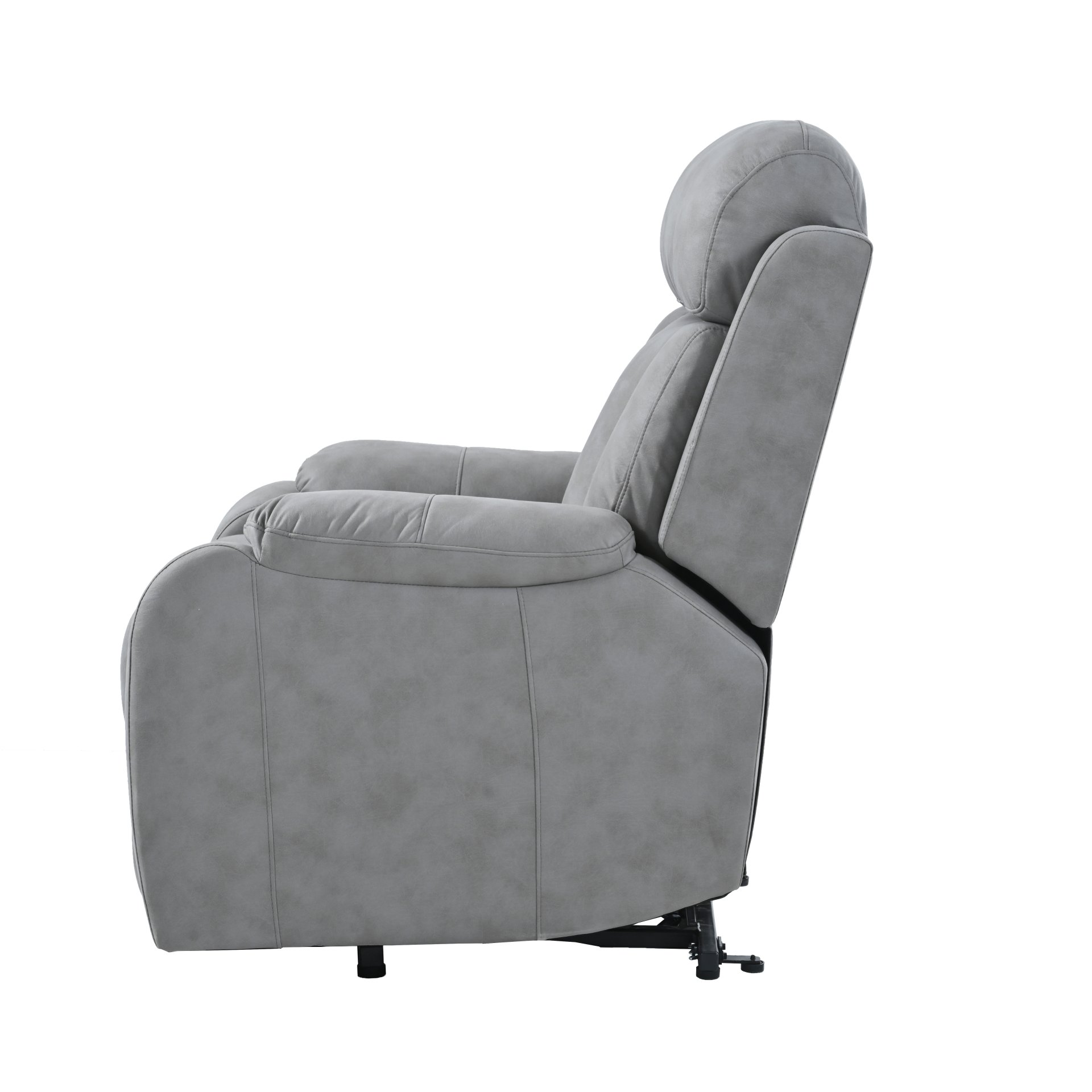 35.4" Electric Power Lift Recliner Chair, Fabric Recliner Chair, Home Theater Seating, Living Room Chair, Side Pocket, Remote Control - Light Gray - Image 23