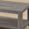 Transitional Table Set, Coffee, End, Side, Accent For Living Room (Set of 3) - Gray - Image 3