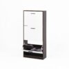 Modern Freestanding Shoe Storage Cabinet With 3 Flip Drawers - White / Walnut - Image 15