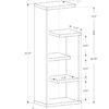 Bookshelf, Bookcase, Etagere, 4 Tier, For Office, Contemporary & Modern - Taupe - Image 6