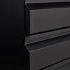Contemporary 3 Drawer Mobile Filing Cabinet With Lock, Metal Office Storage For Legal / Letter Size - Black - Image 8