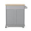 Negley - Contemporary Kitchen Cart With Wheels - Gray - Image 11