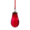 Luster Tear Drop Ornament, Glass Decorative Hanging Christmas Tree Ornaments For Holiday Party Decorations (Set of 12) - Red - Image 2