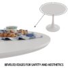 Mid Century Round Dining Table With Table Top & Pedestal Base For 2 - 4 People - White - Image 14