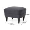 Enchante, Living Room Set With Tufted Back Club Chair And Ottoman - Gray - Image 9