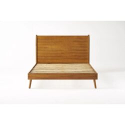 Okioki - Mid Century Wood Bed Full - Natural