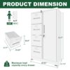 Metal Storage Vertical Filing Cabinet With Lock, 4 Drawers, 1 Door, Steel Construction, School / Office Use - Brushed Nickel - Image 3