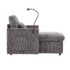 Multifunctional Recliner With Storage Backrest And Cell Phone Bracket Chenille For Living Room And Bedroom - Gray - Image 24