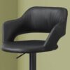 Swivel Stool Bar Height, Adjustable, Contemporary & Modern - Black - Image 3