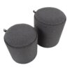 Tray - Contemporary Nesting Ottoman Set - Charcoal / Natural - Image 2