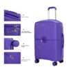 Expandable Hardshell Suitcase Double Spinner Wheels Pp Luggage Sets Lightweight Durable Suitcase With Tsa Lock, 3 Piece Set (20/24/28) - Purple - Image 3