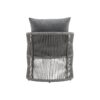 Modern Curved Aluminum Lounge Chair With Rope Weave Design And Cushioned Comfort (Set of 2) - Gray - Image 7