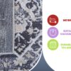 Payas - 2' X 8' Traditional Runner Rug - Gray / Blue - Image 7