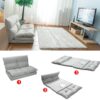 Folding Chaise Lounge Floor Sofa - Gray - Image 3