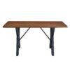 5 Pieces Modern And Metal Dining Set - White / Black / Walnut - Image 6
