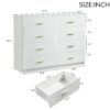 Modern 8 Drawer Dresser Ample Storage Wide Chest - White - Image 3