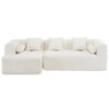 Sectional Sofa Full Compressed Sofa Modular Sofa Couch Free Combined Sofa With Deep Seating And 2 Side Pockets For Living Room - Beige - Image 16
