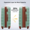 Hardshell Luggage Sets 24" / Bag Spinner Suitcase With Tsa Lock Lightweight - Green - Image 3