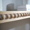 Console Table With Wood Beads Curved Waterfall Style Table - Antique Natural / Natural / Rustic / Natural / White - Image 10