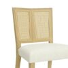 Mid Century Rattan Dining Chair Without Arms (Set of 2) - Beige / Natural Ash - Image 10