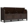 Connaught - Wide Entryway Storage Bench - Chestnut - Image 5