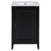 Modern Freestanding 20.3" Bathroom Vanity With Sink, Functional Drawer, Soft Closing Door - Black - Image 12