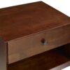 Mid Century Modern Single Drawer Nightstand - Walnut - Image 3
