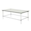 Ultra Modern Rectangle Coffee Table With Tempered Glass Surface - Clear - Image 7