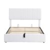 Full Size Upholstered Platform Bed With A Hydraulic Storage System - White - Image 16