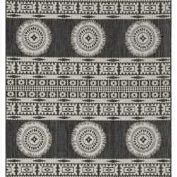 Sunshine - 5'3" X 7'3" Indoor, Outdoor Area Rug Polypropylene - Anthracite