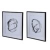 Modern Abstract Wall Art, Square Framed Wall Art (Set of 2) - Black - Image 9