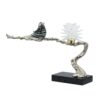 Aluminum Candle Holder With Marble Stand - Multicolor - Image 2