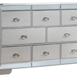 Stylish Storage Dresser - Silver Champagne