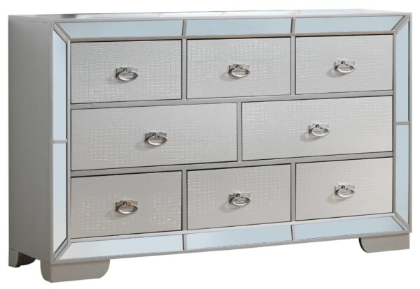 Stylish Storage Dresser - Silver Champagne