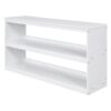 Full Loft Low Study Bed With Cabinet, Shelves And Rolling Portable Desk, Multiple Functions - White - Image 11