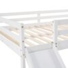Full Loft Bed With Slide, Multifunctional Design - White - Image 7