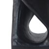 Mgo Twist Shape Side Table With Wood - Like Texture - Black - Image 11
