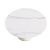 Modern Artificial Stone Round Plywood Base Dining Table, Can Accommodate 8 People, (Not Including Chairs) - White / Beige - Image 5