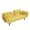 Sofa Soft Two Armrests Throw Pillow Pillow Comfortable Fit Apartment Bedroom Small Space - Yellow - Image 10