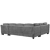 U Shaped Sectional Sofa Chenille Upholstered With Movable Storage Ottoman - Dark Gray - Image 18