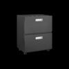 Office Furniture Copier Cabinet 2 Door Steel Copier Stand Mobile Pedestal File Printer Stand - Black - Image 5