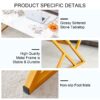 Coffee Table With A Natural And Smooth Marble Pattern On The Surface - Gold - Image 6