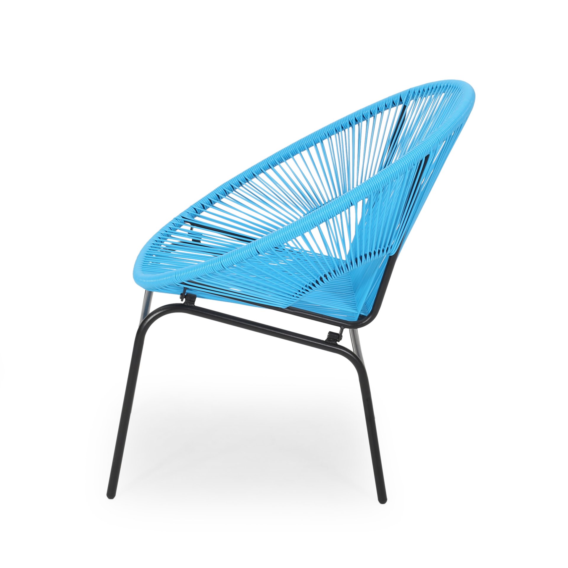 Modern Nusa Chair Outdoor Seating Woven Rope - Blue - Image 10