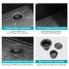 Kitchen Sink 3 Undermount Single Bowl 16 Gauge - Gunmetal Black - Image 7