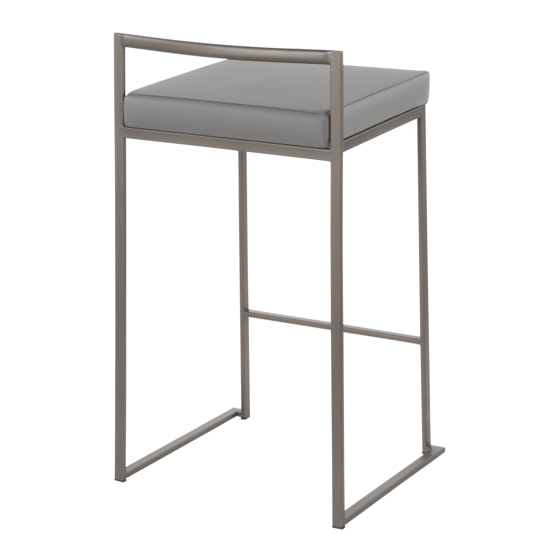 Fuji - Industrial Stackable Counter Stool (Set of 3) - Gray - Image 4