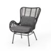 Outdoor Wicker Club Chairs With Cushions (Set of 2) - Gray - Image 8