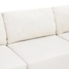 Modular L Shaped Sectional Sofa, Luxury Floor Couch Set, Upholstered Indoor Furniture, Foam - Filled Sleeper Sofa Bed 5 Pieces Free Combination - Beige - Image 11