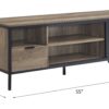 Nantan - TV Stand - Rustic Oak / Black - Image 10
