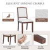 6 Piece Extendable Dining Table Set, Wood Table With Removable Leaf, 4 Upholstered Chairs And Bench - Cherry - Image 7